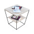 Kwadratowy stolik kawowy w stylu loft dąb sonoma - Arakin 4X