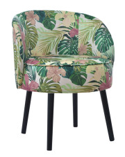 Okrągły skandynawski fotel tapicerowany Aves - 37 kolorów w sklepie Edinos.pl