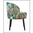 Nowoczesny tapicerowany fotel do salonu Aves kwiaty