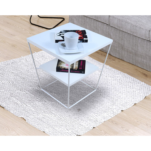 Wizualizacja białego stolika kawowego1 Arakin 5X