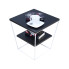 Minimalistyczny stolik kawowy z półką czarny - Arakin 5X