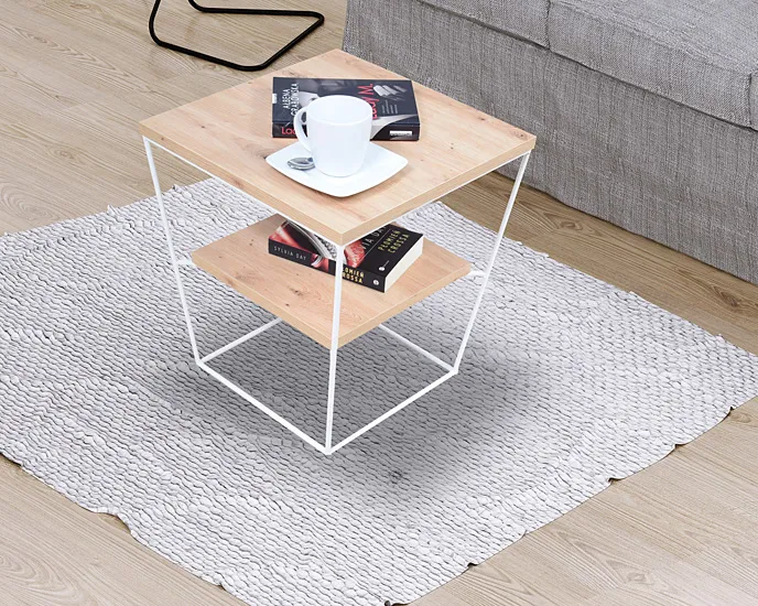 Wizualizacja stolika kawowego Amira 5X dąb artisan+biały