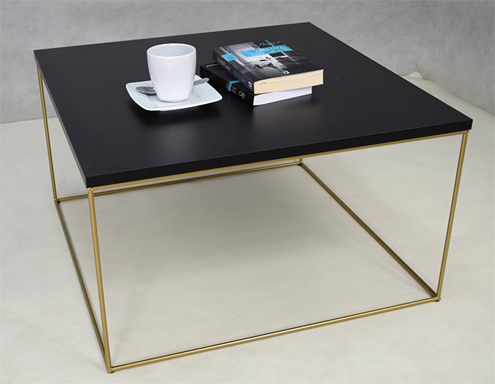 Wizualizacja stolika kawowego Welos 3X czarny+złoty