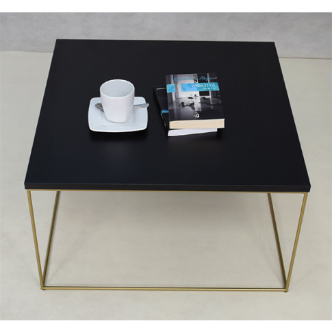 Wizualizacja stolika kawowego Welos 3X czarny złoty