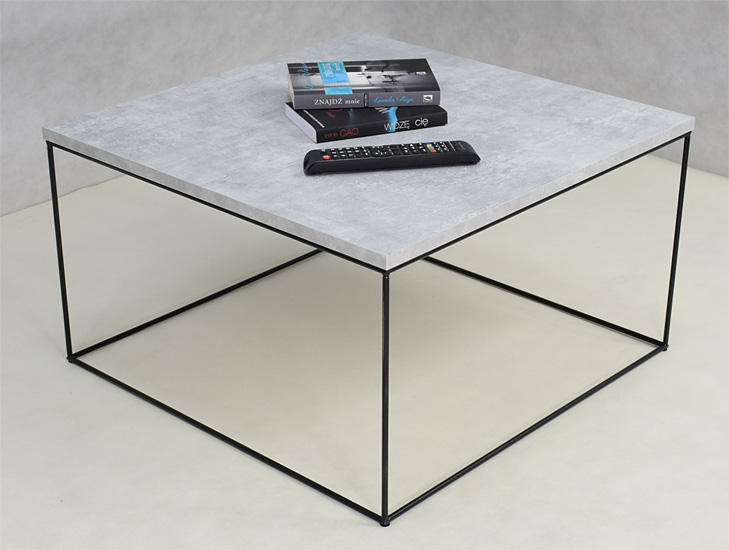 Wizualizacja stolika kawowego Welos 4X beton+czarny