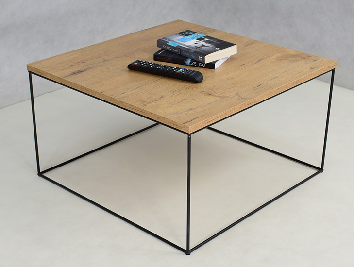 Wizualizacja stolika kawowego Otax 4X dąb lancelot+czarny