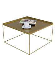 Złoty stolik kawowy w stylu glamour - Diros 3X w sklepie Edinos.pl