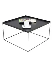 Czarny stolik kawowy w stylu loft - Diros 4X w sklepie Edinos.pl