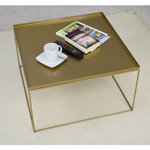 Wizualizacja złotego stolika kawowego Diros 4X