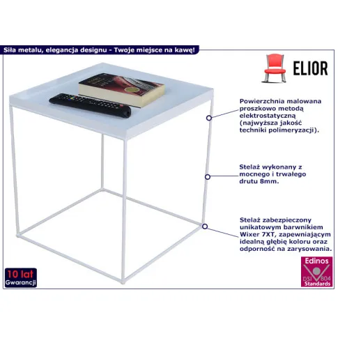 Minimalistyczny stolik kawowy Diros 5X biały