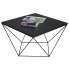 Czarny stolik kawowy w stylu loft - Galapi 3X