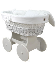 Białe łóżeczko dla niemowlaka kosz mojżesza - Loveso 3X w sklepie Edinos.pl