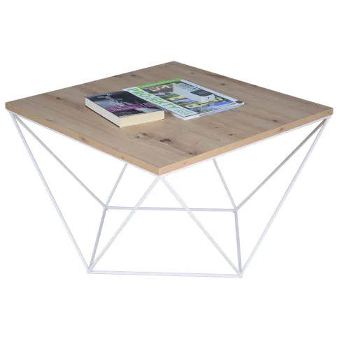 Stolik kawowy Galapi 4X dąb artisan biały