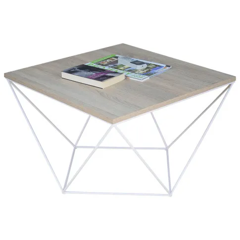 Stolik kawowy Galapi 4X dąb sonoma biały