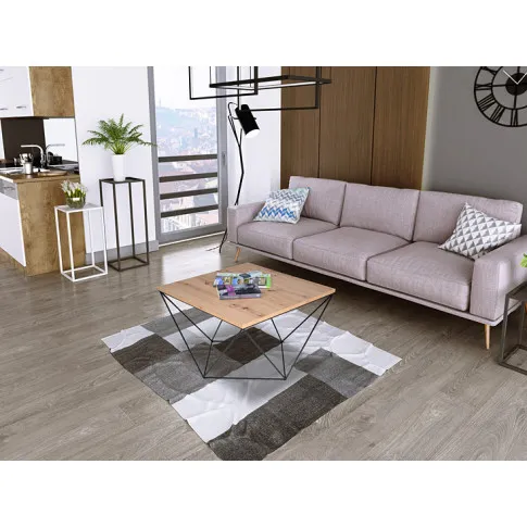 Wizualizacja stolika kawowego Galapi 4X dąb artisan czarny