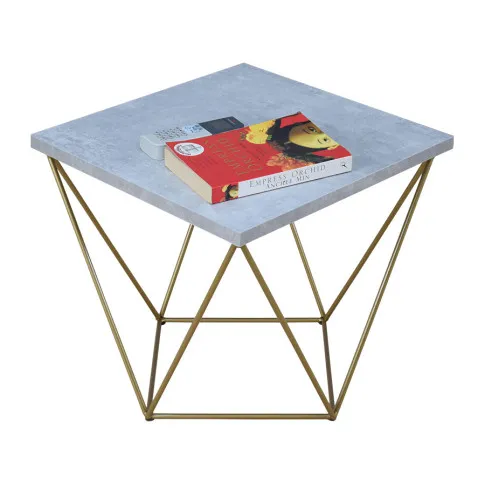 Stolik kawowy Galapi 5X beton złoty