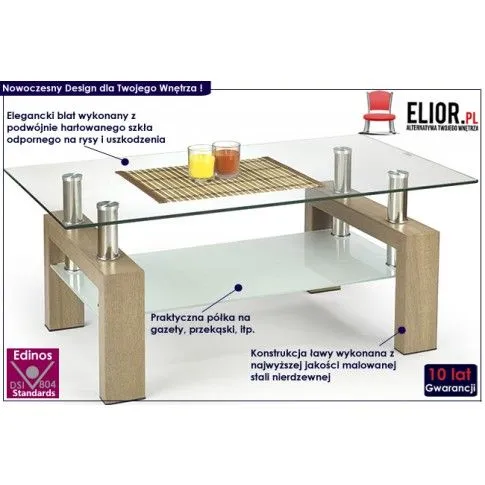 Fotografia Ława szklana Dakaria z kategorii Stoliki kawowe