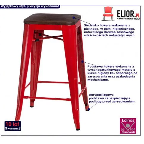 Fotografia Hoker Maye 2X - czerwony z kategorii Hokery