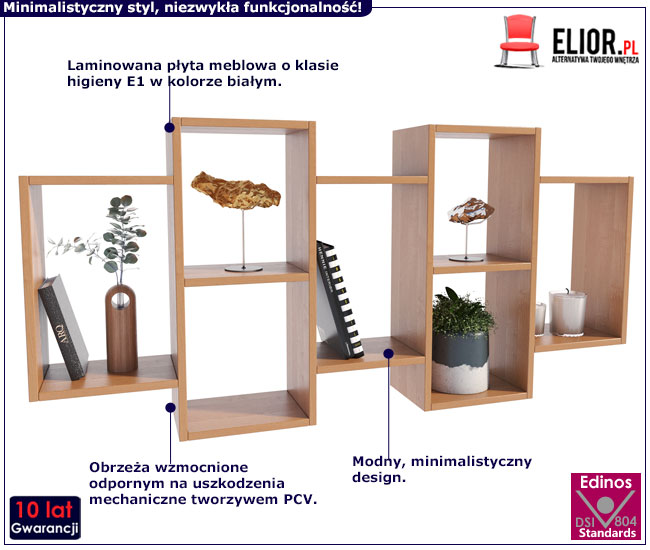 Półka ścienna na książki, dokumenty Fremont, 3X