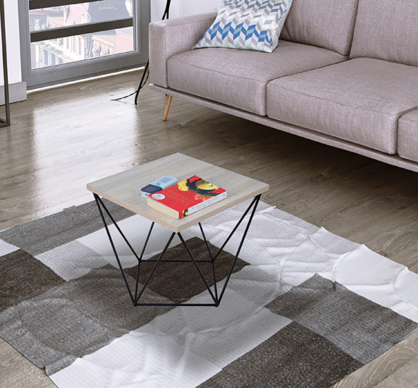 Wizualizacja stolika kawowego Mokita 5X dąb sonoma+czarny