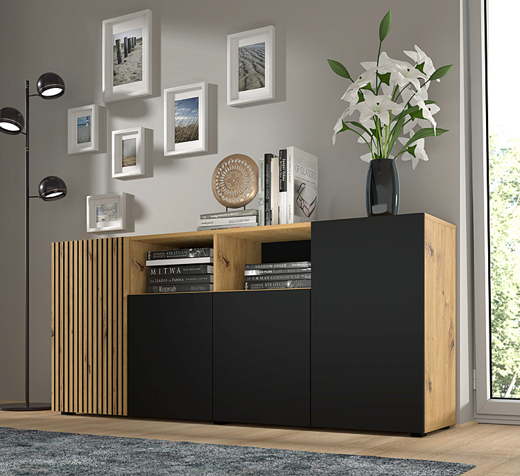 Wizualizacja aranżacji z kompletem mebli Longa