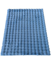 Niebieski nowoczesny puszysty dywan 3D - Gliko w sklepie Edinos.pl