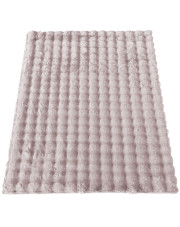 Różowy dywan 3D z długim miękkim włosiem - Gliko w sklepie Edinos.pl