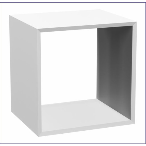 biały kwadratowy wkład do półki nowoczesnej begonis 6x