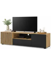 Szafka rtv z lamelowym frontem 150 cm - Aldo 7X w sklepie Edinos.pl