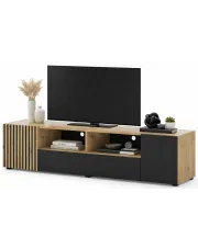 Szafka rtv z lamelowym frontem 200 cm - Aldo 8X w sklepie Edinos.pl
