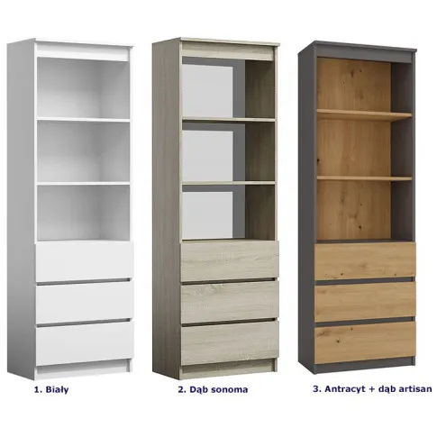 Szczegółowe zdjęcie nr 4 produktu Regał w kolorze dąb sonoma - Polo