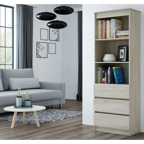 Zdjęcie regał na książki, teczki dąb sonoma Polo | Edinos.pl