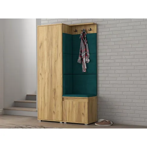 Wizualizacja garderoby Furol 4X dąb craft zieleń butelkowa