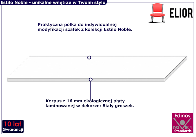 półki do szafek Estilo Nerja 38X