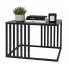 Czarny kwadratowy stolik kawowy w stylu loft - Avisa 3X
