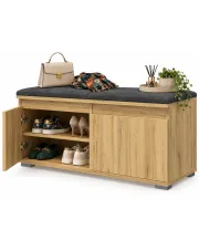 Szafka na buty z podwójnymi drzwiczkami dąb craft + szary - Risix 4X w sklepie Edinos.pl