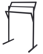 Czarny metalowy stojak na ręczniki 60 cm - Wemio 3X w sklepie Edinos.pl