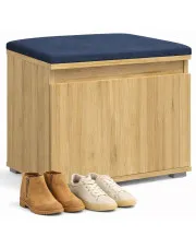 Minimalistyczna szafka na buty dąb craft + granat - Venix 4X w sklepie Edinos.pl