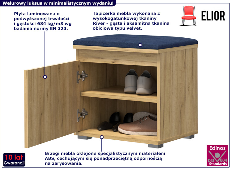 Szafka na buty Venix 4X dąb craft+granat