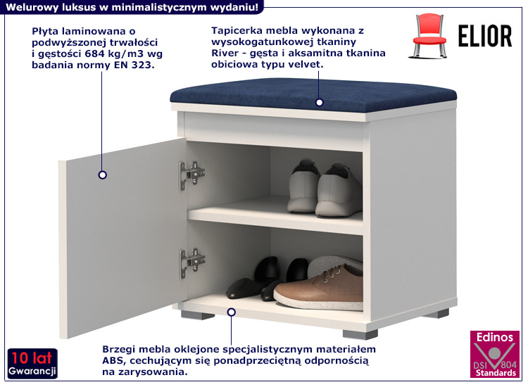 Szafka na buty Venix 5X biały+granat