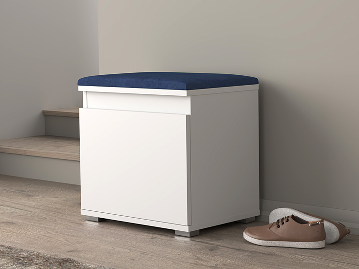 Wizualizacja szafki na buty Venix 5X biały+granat