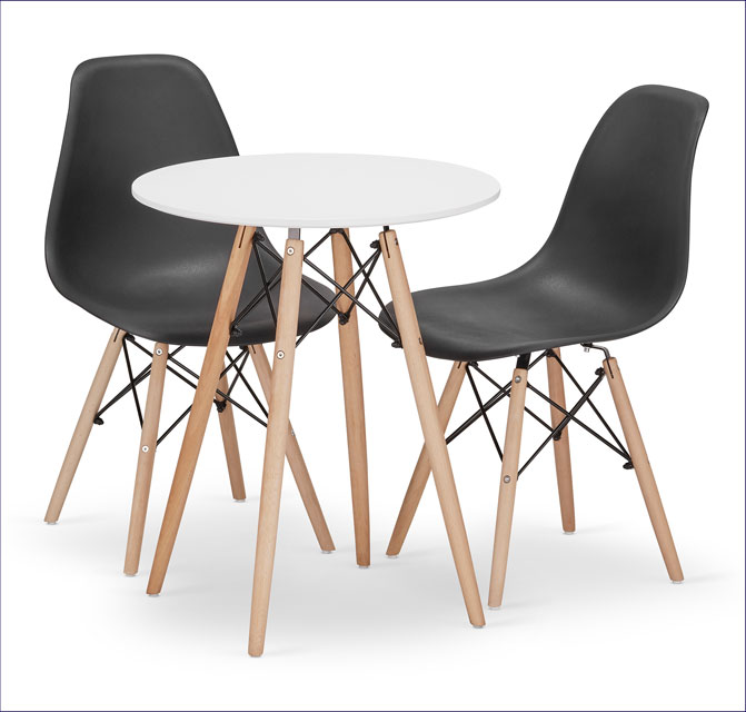 Sknadynawski komplet stół z 2 krzesłami do kuchni Osato 3X