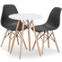 Zestaw biały skandynawski stół z 2 krzesłami - Osato 3X 12 kolorów