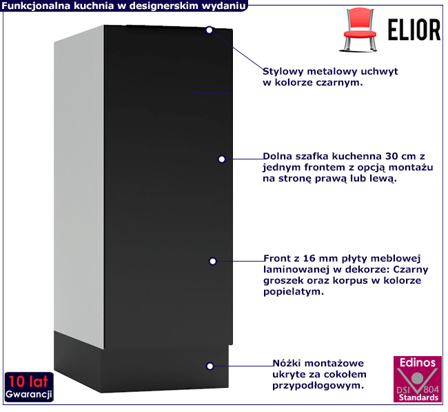 Dolna szafka kuchenna Carbon 5X