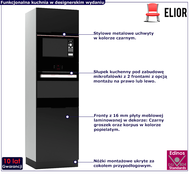 Szafka kuchenna słupek pod mikrofalę i piekarnik Farvi 11X