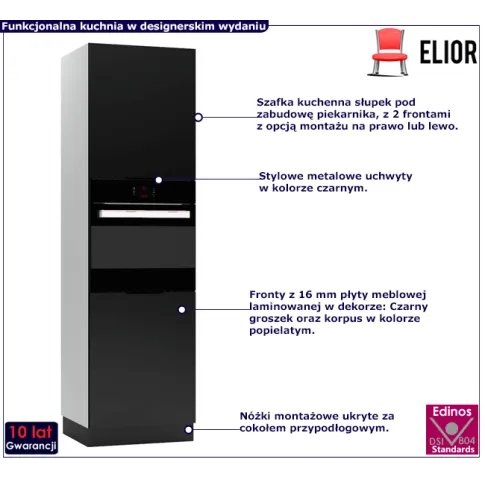 Kuchenny słupek do zabudowy piekarnika Carbon 14X