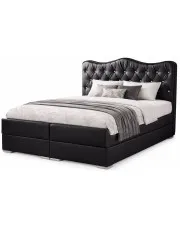 Łóżko małżeńskie z pikowanym zagłówkiem Orchidea 180x200 - 44 kolory w sklepie Edinos.pl