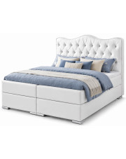 Kontynentalne łóżko z wysokim zagłówkiem Orchidea 140x200 - 44 kolory w sklepie Edinos.pl