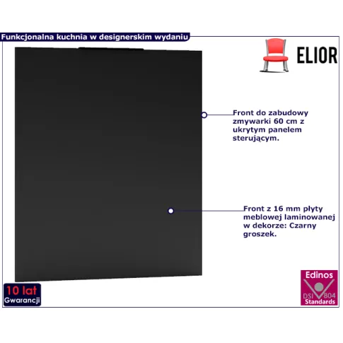 Front do zmywarki z panelem zakrytym 60 Carbon 26X