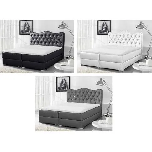 Szczegółowe zdjęcie nr 5 produktu Łóżko dwuosobowe z ozdobnym zagłówkiem Orchidea 120x200 - 44 kolory